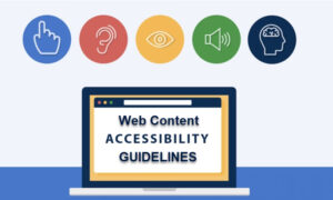 Web Content Accessibility Guidelines depiction image of needing audio, visual, alternative approaches for accessibility